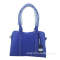 2014 hotest rivet China leather lady 2 function crossing and office lady handbag